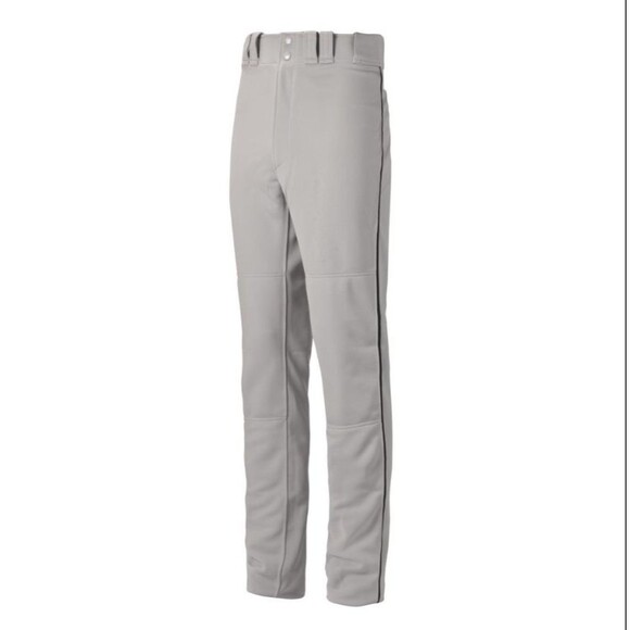 Mizuno Men's Premier Pro Piped Baseball/Softball Pants G2 Gray/Black  Sz Medium - Picture 1 of 9